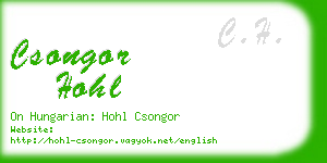 csongor hohl business card